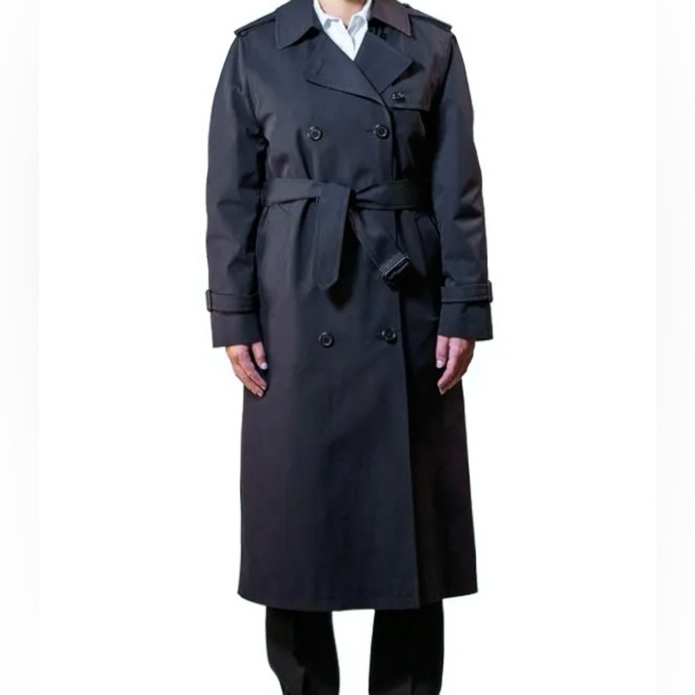 Double Breasted Navy Trench Coat (Anchor Uniform – 761LT Darien) Size 2R (NWT)